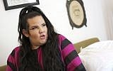 2018 Eurovision Song Contest winner Netta Barzilai gives an interview on November 3, 2018, in Tel Aviv. (Jack Guez/AFP)