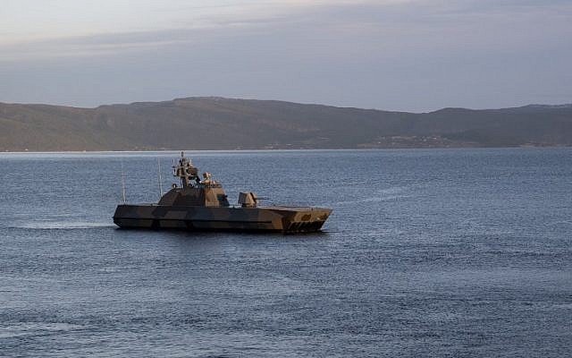 Norwegian Motor Topedo Boat (MTB) KNM Skudd is pictured from onboard of USS Mount Whitney of the US Navy during the NATO-led military exercise Trident Juncture on November 3, in Trondheim, Norway.(Jonathan NACKSTRAND / AFP) Norwegian Motor Topedo Boat (MTB) KNM Skudd is pictured from onboard of USS Mount Whitney of the US Navy during the NATO-led military exercise Trident Juncture on November 3, in Trondheim, Norway.(Jonathan NACKSTRAND / AFP)
