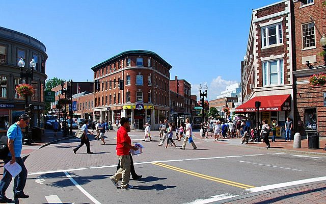 Harvard Square in Cambridge Massachusetts, seen in 2009. (CC BY-SA Wikimedia Commons) Harvard Square in Cambridge Massachusetts, seen in 2009. (CC BY-SA Wikimedia Commons)