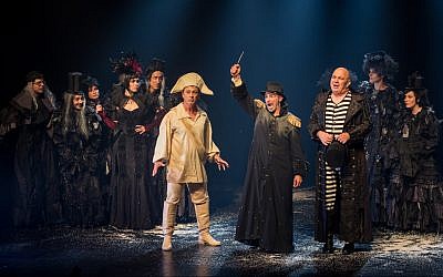 Still from the Jerusalem-based Khan Theatre production of Nissim Aloni’s 'Napoleon Dead or Alive.' (Yael Elon)