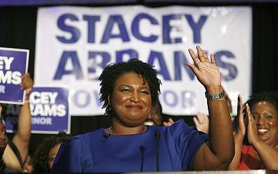 Democratic candidate for Georgia governor Stacey Abrams at a campaign event in Atlanta, May 22, 2018. (AP Photo/John Bazemore, File)