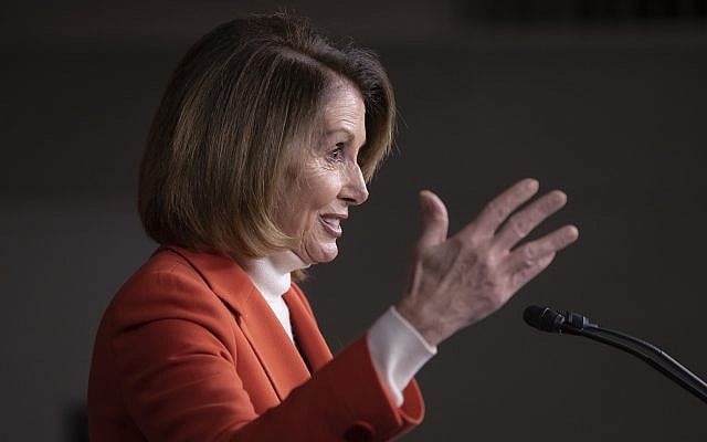 US House Minority Leader Nancy Pelosi, D-California, talks to reporters during a news conference at the Capitol, in Washington, DC, November 15, 2018. (AP Photo/J. Scott Applewhite) US House Minority Leader Nancy Pelosi, D-California, talks to reporters during a news conference at the Capitol, in Washington, DC, November 15, 2018. (AP Photo/J. Scott Applewhite)