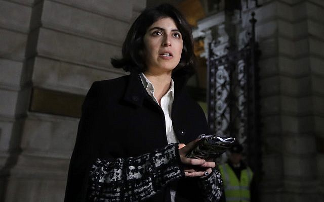 Daniela Tejada, the wife of British academic Matthew Hedges, who is sentenced to life in prison for alleged espionage in the United Arab Emirates, reads a statement for the media as she leaves the Foreign Office after a meeting with Britain's Foreign Secretary Jeremy Hunt, in London, November 22, 2018 (AP Photo/Kirsty Wigglesworth) Daniela Tejada, the wife of British academic Matthew Hedges, who is sentenced to life in prison for alleged espionage in the United Arab Emirates, reads a statement for the media as she leaves the Foreign Office after a meeting with Britain's Foreign Secretary Jeremy Hunt, in London, November 22, 2018 (AP Photo/Kirsty Wigglesworth)