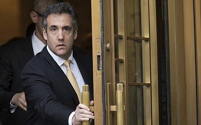 Attorney Michael Cohen leaves Federal court, in New York, August 21, 2018. (Mary Altaffer/AP)