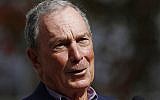 In this Nov. 29, 2018 file photo, former mayor of New York City, Michael Bloomberg, speaks to the media in Jackson, Miss. Bloomberg’s philanthropy has announced a $50 million donation to help fight the nation’s opioid epidemic. (AP Photo/Rogelio V. Solis)