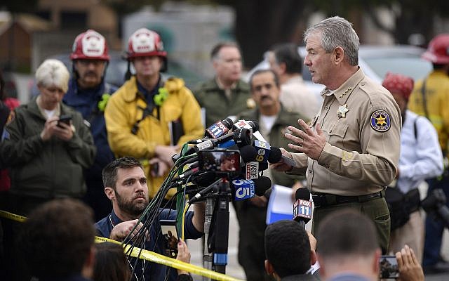 Ventura County Sheriff Geoff Dean speaks to reporters near the scene in Thousand Oaks, Calif., on Thursday, Nov. 8, 2018, where a gunman killed 12 people. (AP Photo/Mark J. Terrill) Ventura County Sheriff Geoff Dean speaks to reporters near the scene in Thousand Oaks, Calif., on Thursday, Nov. 8, 2018, where a gunman killed 12 people. (AP Photo/Mark J. Terrill)