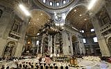 Pope Francis celebrates a mass in St. Peter basilica at the Vatican, November 18, 2018. (Andrew Medichini/AP)