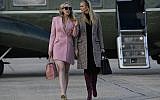 Ivanka Trump and Tiffany Trump walk from Marine One Helicopter to Air Force One at Andrews Air Force Base in Md., Tuesday, Nov. 20, 2018. They are joining President Donald Trump for a trip to Florida for a week at Mar-a-Lago for Thanksgiving. (AP Photo/Susan Walsh)