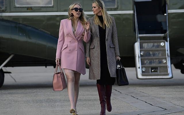 Ivanka Trump and Tiffany Trump walk from Marine One Helicopter to Air Force One at Andrews Air Force Base in Md., Tuesday, Nov. 20, 2018. They are joining President Donald Trump for a trip to Florida for a week at Mar-a-Lago for Thanksgiving. (AP Photo/Susan Walsh) Ivanka Trump and Tiffany Trump walk from Marine One Helicopter to Air Force One at Andrews Air Force Base in Md., Tuesday, Nov. 20, 2018. They are joining President Donald Trump for a trip to Florida for a week at Mar-a-Lago for Thanksgiving. (AP Photo/Susan Walsh)