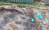 Bones lying in heaps at a construction site that began in 2018 outside the oldest Jewish cemetery of Wysokie Mazowieckie in Poland. (Courtesy of J-Nerations)