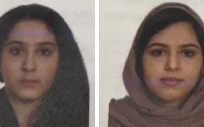 Tala and Rotana Farea, sisters who were found bound together and drowned in the Hudson River, New York, October, 2018. (NYPD)