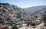 View of the East Jerusalem neighborhood of Silwan on December 3, 2017. (Yonatan Sindel/Flash90)