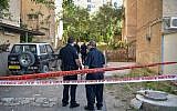 Illustrative: Police at a crime scene. (Basel Awidat/Flash90)