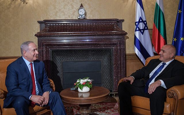 Prime Minister Benjamin Netanyahu meets with Bulgarian Prime Minister Boyko Borissov in Varna, Bulgaria, on November 1, 2018 (Amos Ben Gershom/GPO) Prime Minister Benjamin Netanyahu meets with Bulgarian Prime Minister Boyko Borissov in Varna, Bulgaria, on November 1, 2018 (Amos Ben Gershom/GPO)