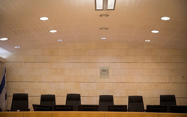 An illustrative photo of an Israeli court. (Yonatan Sindel/Flash90)