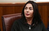 Culture Minister Miri Regev at the Prime Minister's Office in Jerusalem on November 8, 2018. (Alex Kolomoisky/Yedioth Ahronoth/ Pool/ Flash90)