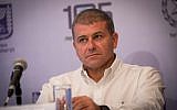 Moshe Edri attends a launching of the new National Headquarters for the Protection of Children Online in Jerusalem on November 19, 2018. (Yonatan Sindel/Flash90)