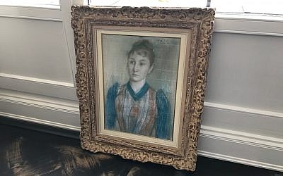 The reproduction of a looted Degas pastel 'Portrait of Gabrielle Diot' which art restitution lawyer Christopher Marinello claimed was used to 'shop it around.' (Courtesy)