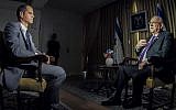 President Reuven Rivlin during an interview with CNN, November 29, 2018. (GPO/Twitter)