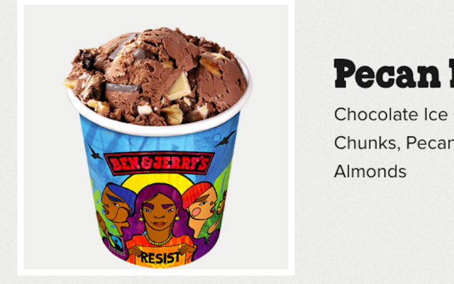 Ben & Jerry’s Pecan Resist flavor (Screenshot from Ben & Jerry’s website/JTA)