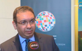 Khaled Azmi, the new Egyptian ambassador to Israel, being interviewed in January 2017. (Screenshot: Youtube)