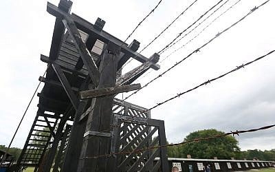 The main gate leading into the former Nazi German Stutthof concentration camp in Sztutowo, Poland, July 18, 2017. (AP Photo/Czarek Sokolowski)