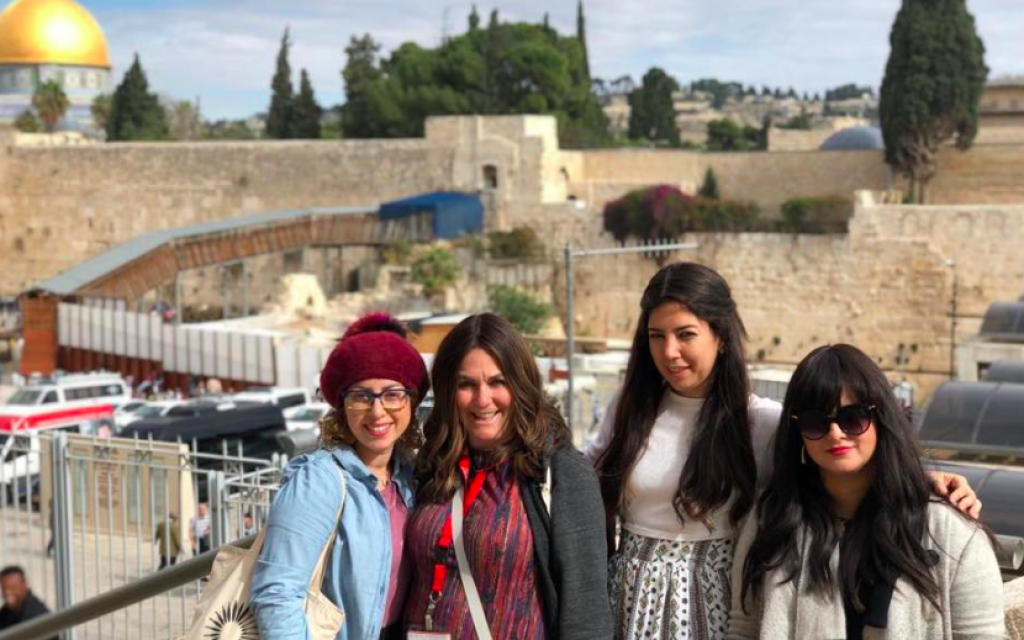 Food bloggers and kosher food media personalities Melinda Strauss (left), Naomi Nachman, Beth Warren and Chani Apfelbaum (far right) (Courtesy Naomi Nachman) Food bloggers and kosher food media personalities Melinda Strauss (left), Naomi Nachman, Beth Warren and Chani Apfelbaum (far right) (Courtesy Naomi Nachman)