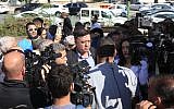 Labor Party chairman Avi Gabbay in Ashkelon, November 12, 2018. (Ra'anan Cohen)