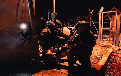 Soldiers from the IDF Commando Brigade take part in a large-scale training exercise in November 2018. (Israel Defense Forces)