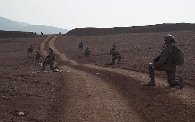 Soldiers from the IDF Commando Brigade take part in a large-scale training exercise in November 2018. (Israel Defense Forces)