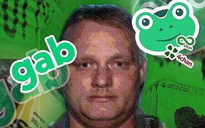 Robert Bowers used the social media site Gab, one of a number of havens for the far-right, to vent his hatred of Jews and immigrants. (AFP/ Getty Images/JTA Collage)