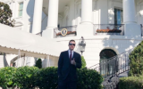 Patrick Casey, a leader of the white nationalist and anti-Semitic group Identity Evropa, seen at the White House on November 7, 2018. (Twitter via JTA)