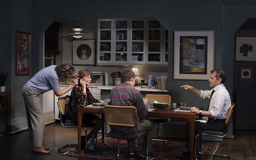 A scene from 'The Waverly Gallery' shows, from left, Joan Allen, Elaine May, Lucas Hedges and David Cromer. (Brigitte Lacombe/via JTA) A scene from 'The Waverly Gallery' shows, from left, Joan Allen, Elaine May, Lucas Hedges and David Cromer. (Brigitte Lacombe/via JTA)