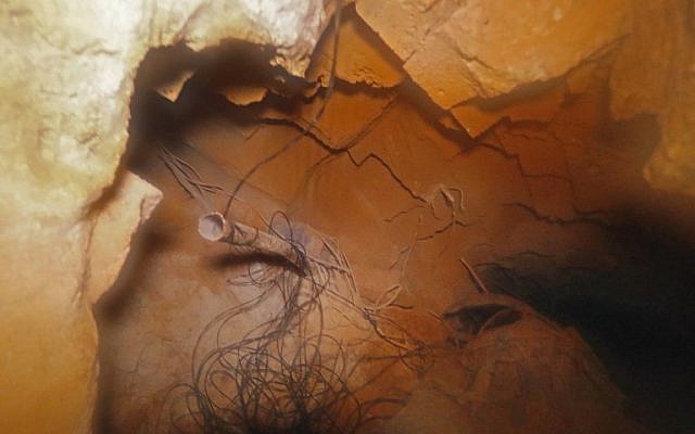 An attack tunnel from southern Lebanon into northern Israel that Israel says was dug by the Hezbollah terror group, on December 19, 2018. (JACK GUEZ / POOL / AFP)