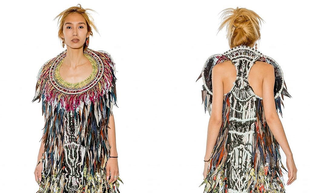 An African-inspired piece of clothing created from recycled pieces of fabric, by Ganit Goldstein (Courtesy Ganit Goldstein) An African-inspired piece of clothing created from recycled pieces of fabric, by Ganit Goldstein (Courtesy Ganit Goldstein)