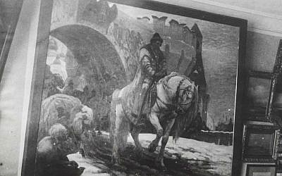 This undated photo shows the painting of Ivan the Terrible on exhibit in a museum in Ukraine.  The museum said the work was a 1911 oil painting that had been stolen during Nazi occupation.  (US Attorney’s Office in Washington via AP)