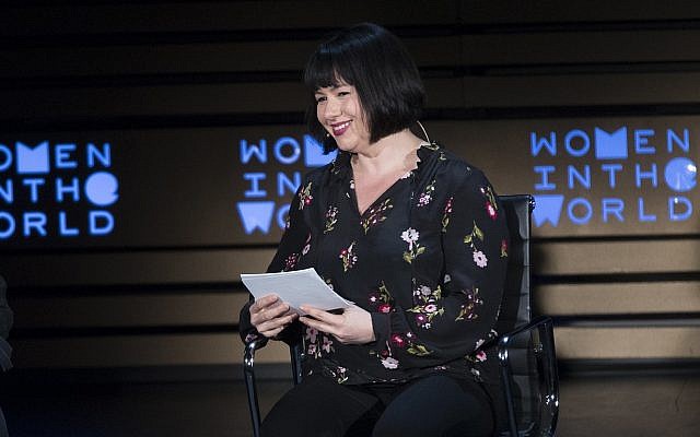 New York Times columnist Michelle Goldberg interviews author Margaret Atwood (not shown) during the ninth annual Women in the World Summit on April 13, 2018, in New York. (AP/Mary Altaffer) New York Times columnist Michelle Goldberg interviews author Margaret Atwood (not shown) during the ninth annual Women in the World Summit on April 13, 2018, in New York. (AP/Mary Altaffer)