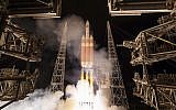 A Delta IV rocket, carrying the Parker Solar Probe, lifts off from launch complex 37 at the Kennedy Space Center, in Cape Canaveral, Florida, August 12, 2018. (Bill Ingalls/NASA via AP)