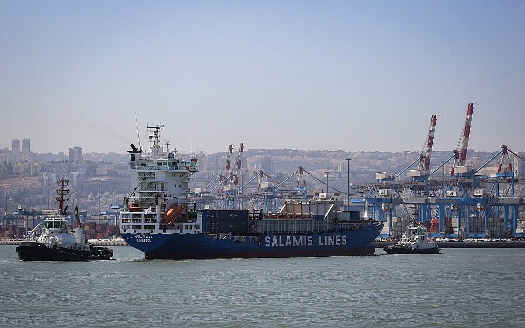 A view of Haifa bay, April 24, 2018. (Yossi Zamir/Flash90) A view of Haifa bay, April 24, 2018. (Yossi Zamir/Flash90)