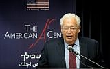 US Ambassador to Israel David Friedman speaks at an event in Jerusalem on October 16, 2018. (Noam Revkin Fenton/Flash90)