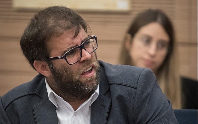 Likud MK Oren Hazan at a Knesset committee meeting on November 6, 2018. (Hadas Parush/ Flash90) Likud MK Oren Hazan at a Knesset committee meeting on November 6, 2018. (Hadas Parush/ Flash90)