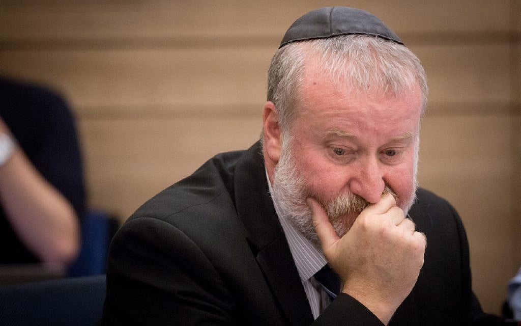 Attorney General Avichai Mandelblit attends a State Control committee meeting in the Knesset on December 3, 2018. (Miriam Alster/Flash90)