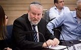 Attorney General Avichai Mandelblit attends a State Control Committee meeting in the Knesset on December 3, 2018. (Miriam Alster/Flash90)