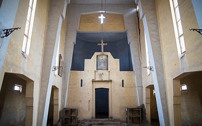 An old Ethiopian Church that was recently cleared of mines near the site of Qasr al Yahud, the place where Jesus is believed to have been baptized, near the West Bank town of Jericho, on December 9, 2018. (Hadas Parush/Flash90)