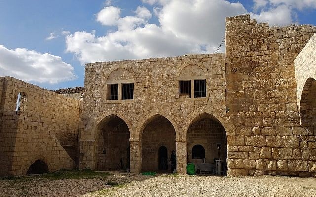 The interior courtyard of the Migdal Tzedek fortress, near Rosh Haayin, on December 11, 2018. (Melanie Lidman/Times of Israel) The interior courtyard of the Migdal Tzedek fortress, near Rosh Haayin, on December 11, 2018. (Melanie Lidman/Times of Israel)