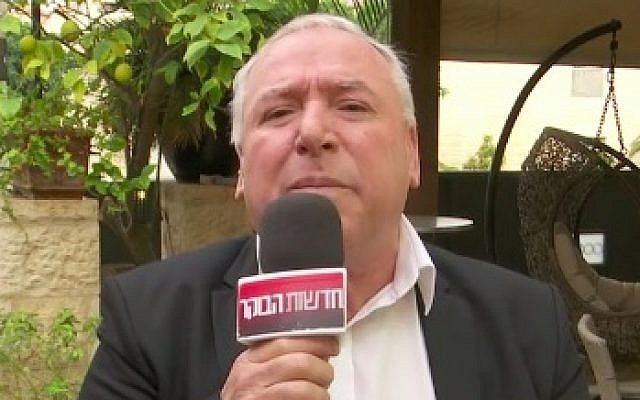 Coalition whip David Amsalem is interview by Hadashot news on December 3, 2018. (Screen capture/Hadashot news) Coalition whip David Amsalem is interview by Hadashot news on December 3, 2018. (Screen capture/Hadashot news)