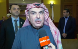 Mohammad al-Emadi, Qatar's point man for Gaza, speaking to a Palestinian news outlet in the coastal enclave. (Screenshot: YouTube)