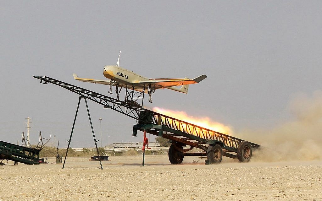 An Iran-made drone is launched during a military drill in Jask port, southern Iran, in this picture released by Jamejam Online, on December 25, 2014. (AP Photo/Jamejam Online, Chavosh Homavandi, File) An Iran-made drone is launched during a military drill in Jask port, southern Iran, in this picture released by Jamejam Online, on December 25, 2014. (AP Photo/Jamejam Online, Chavosh Homavandi, File)
