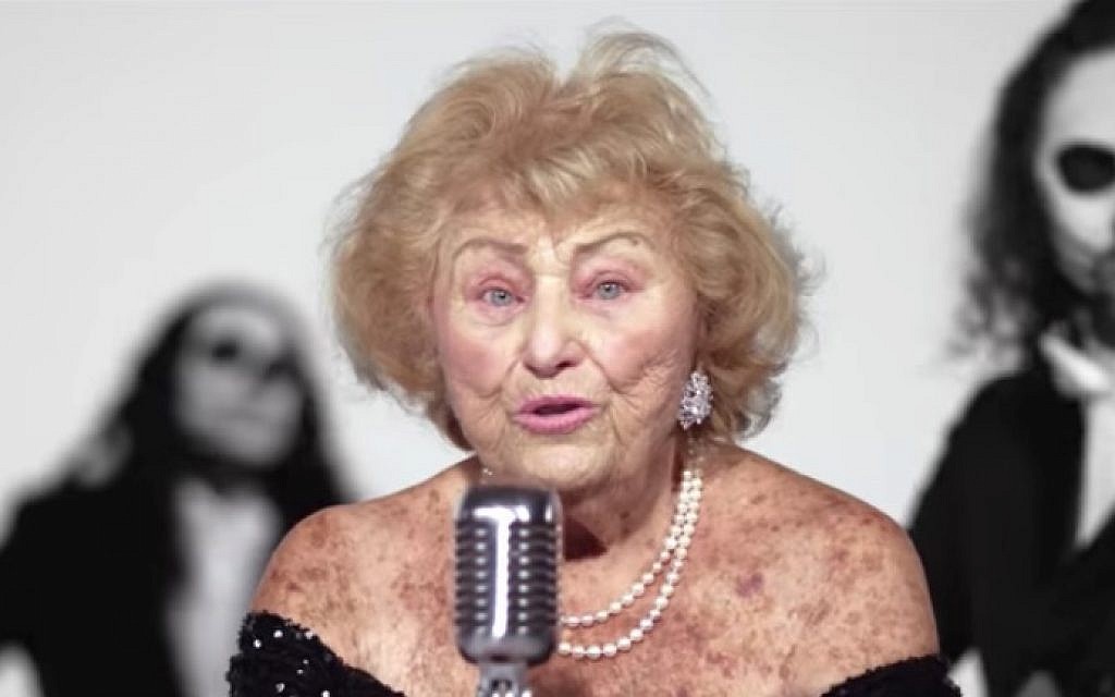 Inge Ginsberg performs heavy metal with the TritoneKings. (YouTube screen capture)