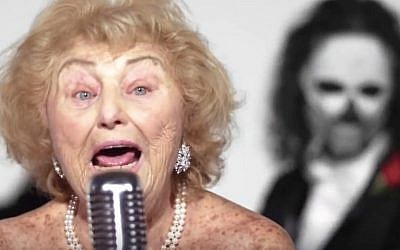 Inge Ginsberg performs heavy metal with the TritoneKings. (YouTube screen capture)